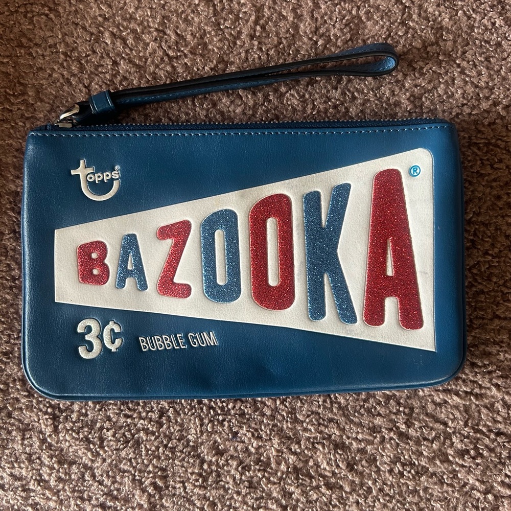 Limited Edition Coach Blue Bazooka Bubble Gum Large Wristlet